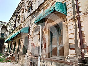 architecture of Ramnagar Fort on the banks of the ganges in Varanasi, India