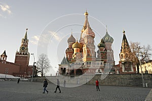 Architecture on red square in Moscow