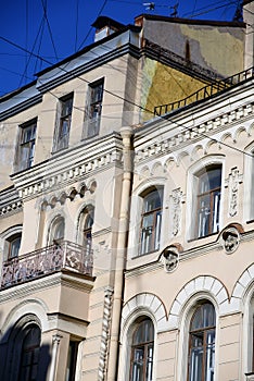 Architecture of Saint-Petersburg, Russia. Mayakovskogo street