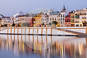 Architecture of Seville along Guadalquivir River