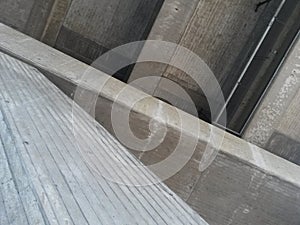 Concrete bridge construction low angular view