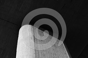 Concrete bridge construction low angular view