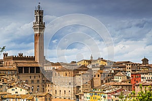 Architecture of Sienna city, Italy