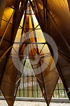 Architecture Structure of triangle dome at Botanical Garden Waghai- Saputara- Gujarat, India