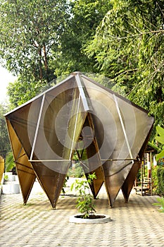 Architecture Structure of triangle dome at Botanical Garden Waghai- Saputara- Gujarat, India