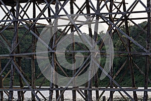 Architecture structure wooden mon bridge