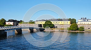 Architecture of Suomenlinna sea fortress in Helsinki, Finland