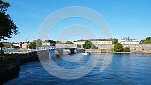 Architecture of Suomenlinna sea fortress in Helsinki, Finland