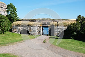 Architecture of Suomenlinna sea fortress in Helsinki, Finland