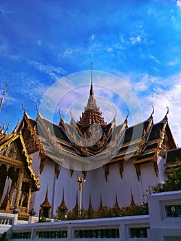 Architecture temple pagoda gold in Bangkok Thailand