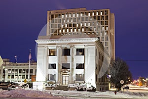 Architecture of Topeka at sunrise