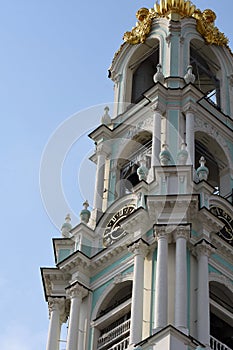 Architecture of Trinity Sergius Lavra in Sergyev Posad, Russia. Old churches.