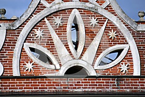 Architecture of Tsaritsyno park in Moscow.