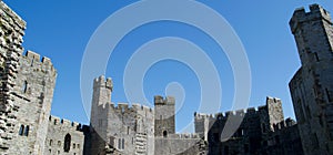 Architecture and walls of Caernarfon castle