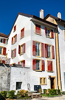 Architecture of Yverdon-les-Bains in Switzerland