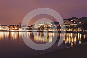 Architecutre by Binnenalster in Hamburg photo