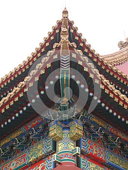 Architerctural detail in the Forbidden City in Beijing