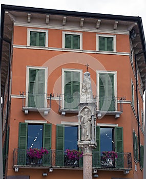 Architeture of the Piazza Bra,verona. photo