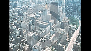 Archival of New York aerial view in 1970s