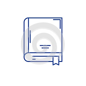 Archive book line icon concept. Archive book flat  vector symbol, sign, outline illustration.