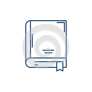 Archive book line icon concept. Archive book flat  vector symbol, sign, outline illustration.