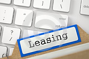 Archive Bookmarks of Card Index with Leasing. 3D. photo