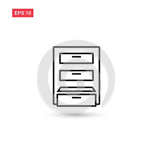 Archive box icon vector isolated 11