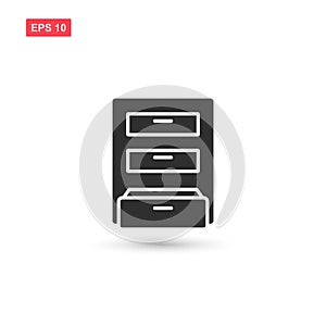 Archive box icon vector isolated 12