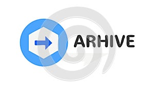 Archive Button Vector Graphic for Data Storage, vector design Generative AI