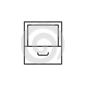 Archive cabinet empty outline icon. Signs and symbols can be used for web, logo, mobile app, UI, UX