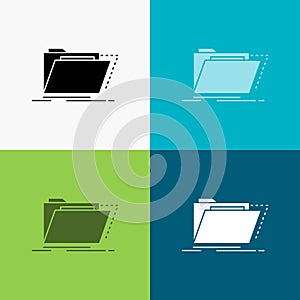 Archive, catalog, directory, files, folder Icon Over Various Background. glyph style design, designed for web and app. Eps 10