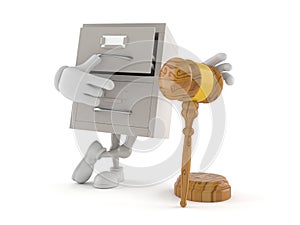 Archive character with gavel