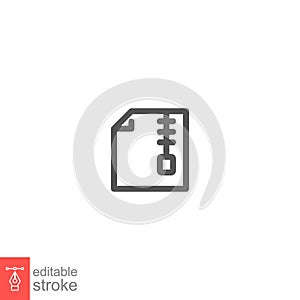 Archive data, zip file icon. data Compressed document button