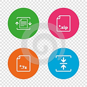 Archive file, compressed zipped document.