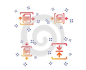 Archive file, compressed zipped document. Vector