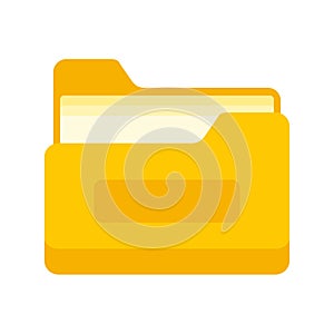 Archive file folder icon, flat style