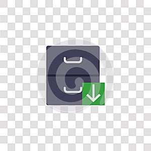 archive icon sign and symbol. archive color icon for website design and mobile app development. Simple Element from interaction