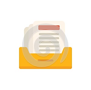 Archive with important documents is standing on a table