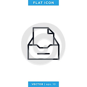 Archive Storage Icon Vector Design Template.