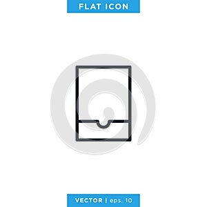 Archive Storage Icon Vector Design Template.