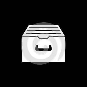 Archive storage solid icon
