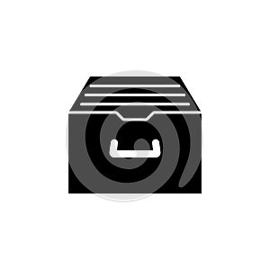 Archive storage solid icon