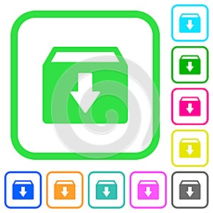 Archive vivid colored flat icons
