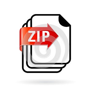 Archive zip file icon