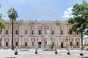 `Archivo de Indias` building , situated in the center of Seville in Triunfo Square. photo