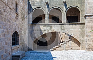 Archs and stone staircase