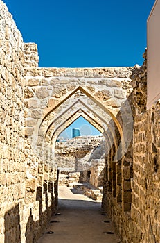 Archway at Bahrain Fort. A UNESCO World Heritage Site