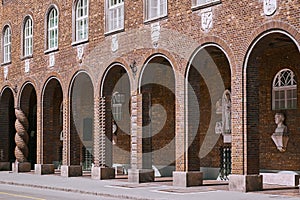 Archway of Brick Building