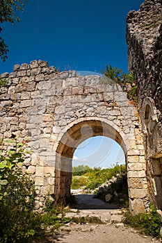 Archway in citadel ruins