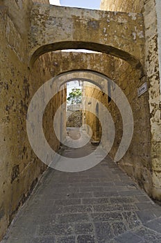 An archway in Cittadella, Gozo - Malta photo